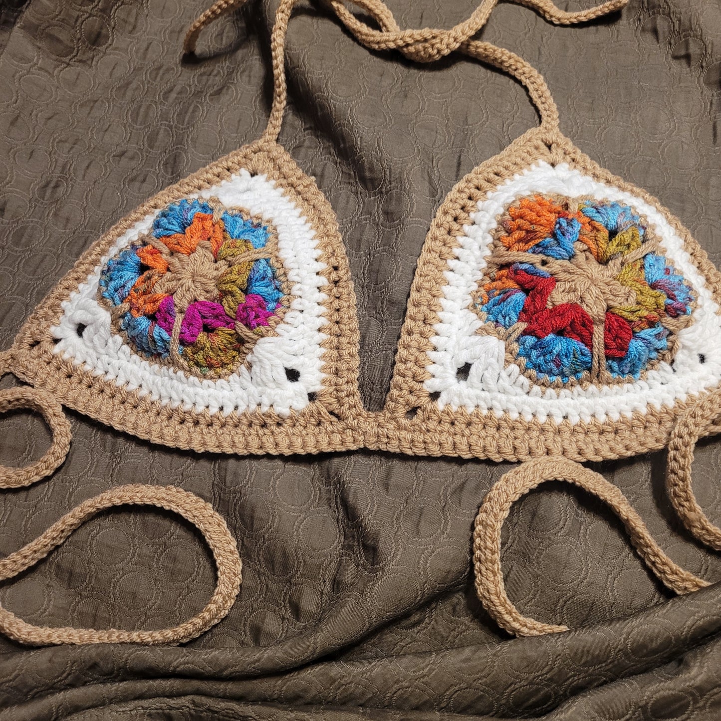 African Flower Bikini Top